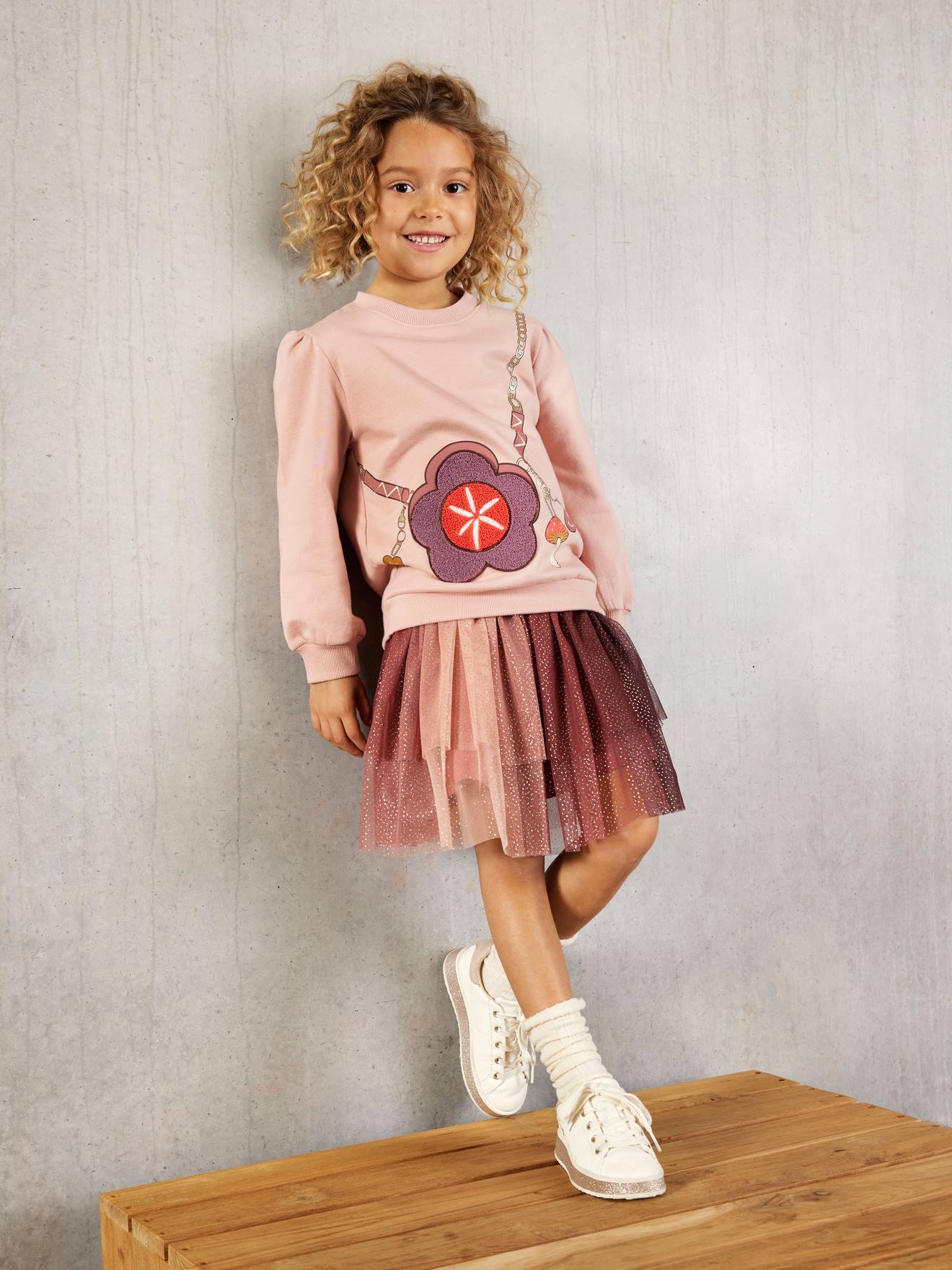 Thumbnail - Sweatshirt mit Taschen-Print Mädchen MINYMO