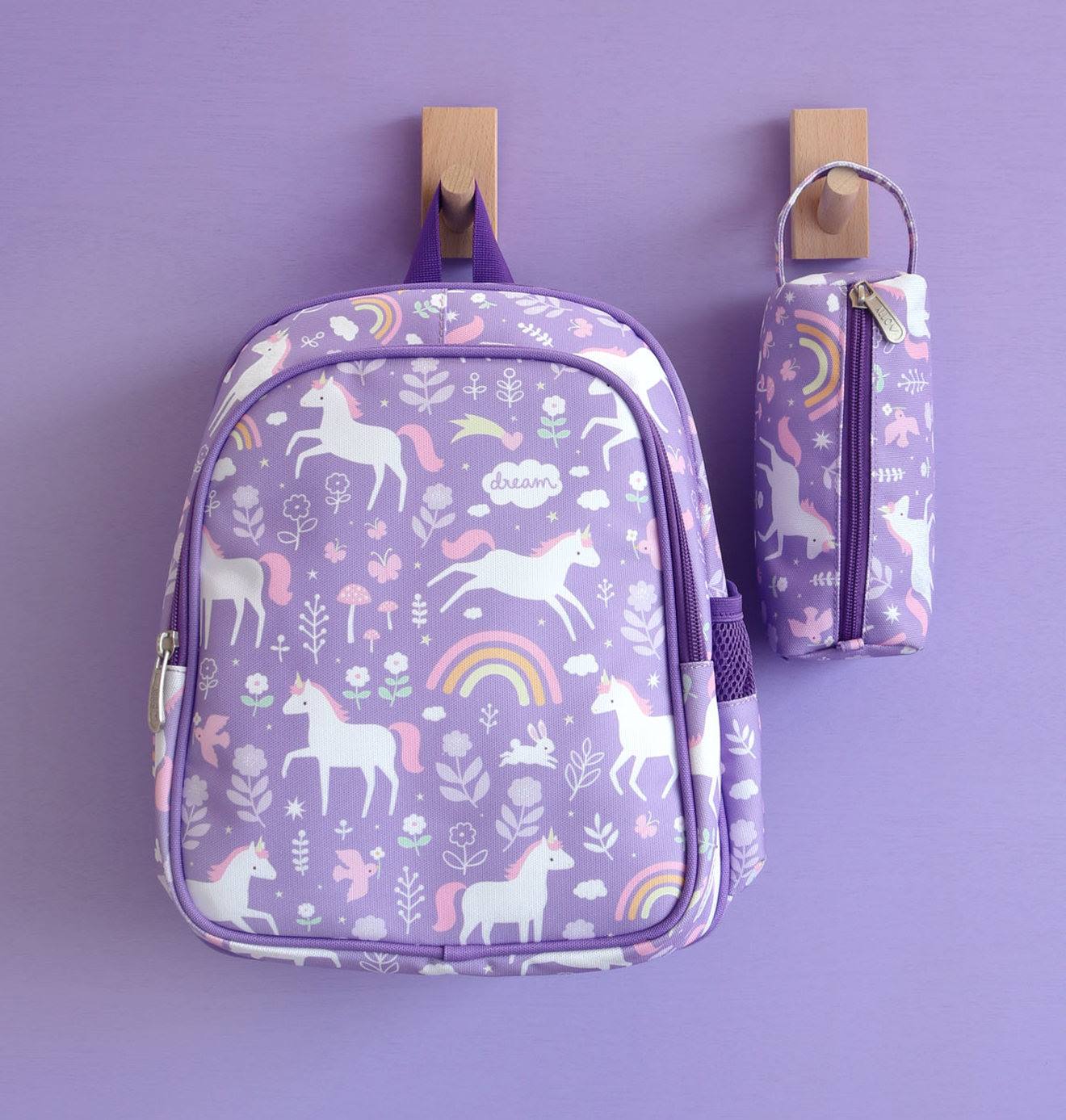 Thumbnail - Mädchen Rucksack EINHORN A Little Lovely Company lavandel