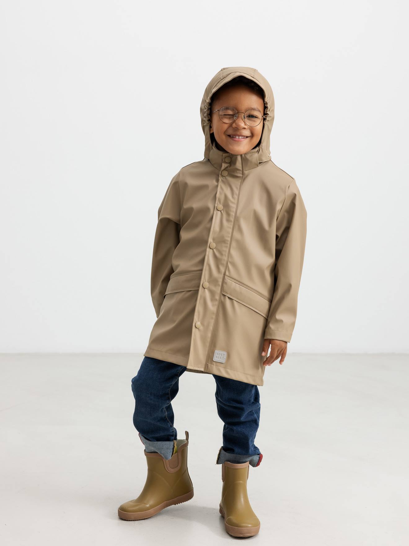 Thumbnail - Regenjacke OCTOBER Kinder MarMar Copenhagen cappuccino