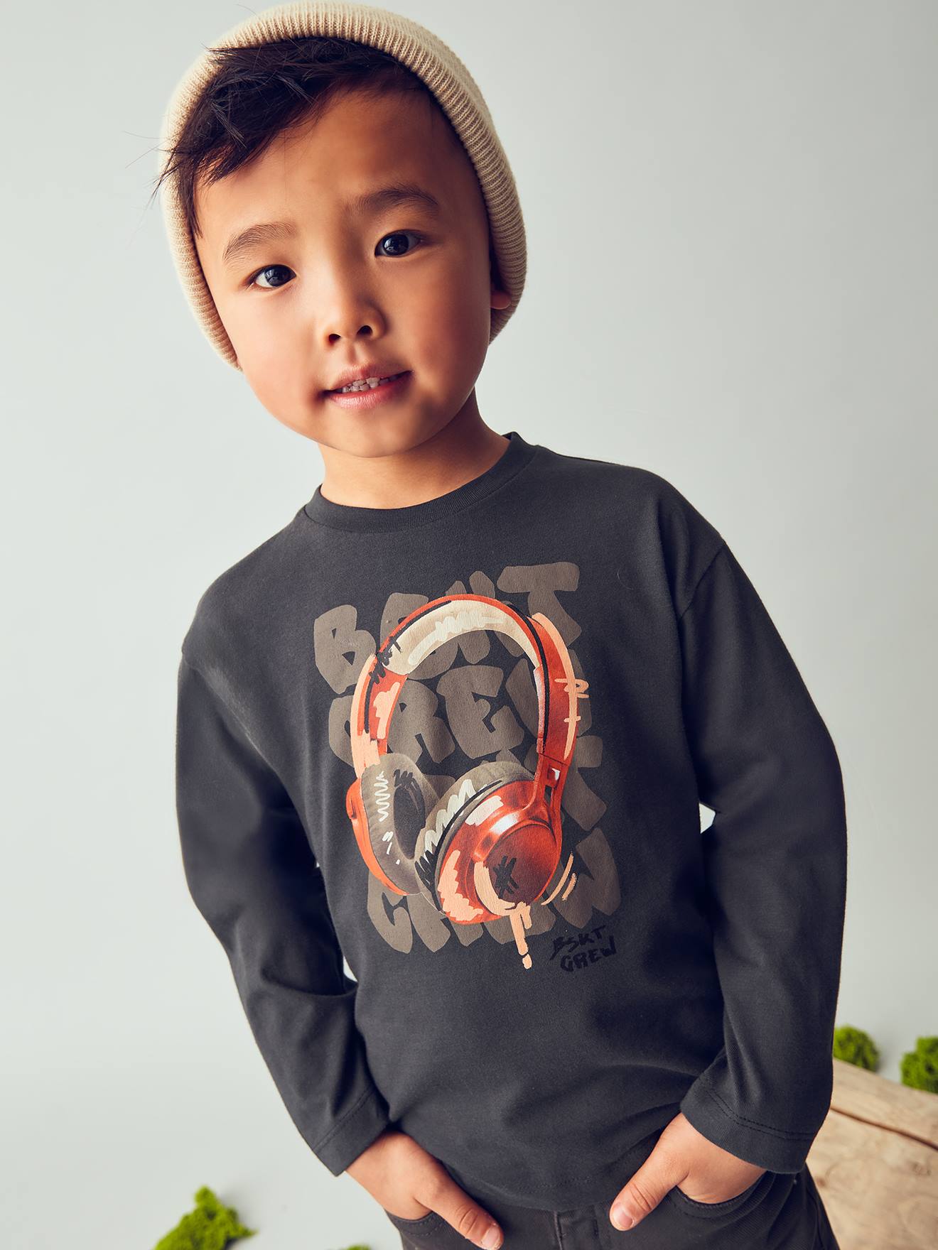 Thumbnail - Jungen Shirt mit Kopfhörer Mayoral