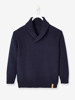 Jungenkleidung-Pullover, Strickjacken, Sweatshirts-Pullover-Jungen Pullover mit Stehkragen BASIC Oeko-Tex