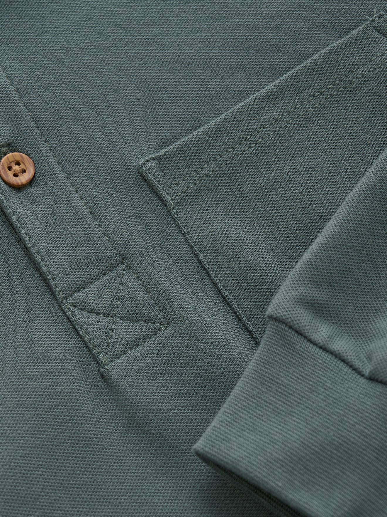 Thumbnail - Poloshirt mit langen Ärmeln Jungen En Fant salbei