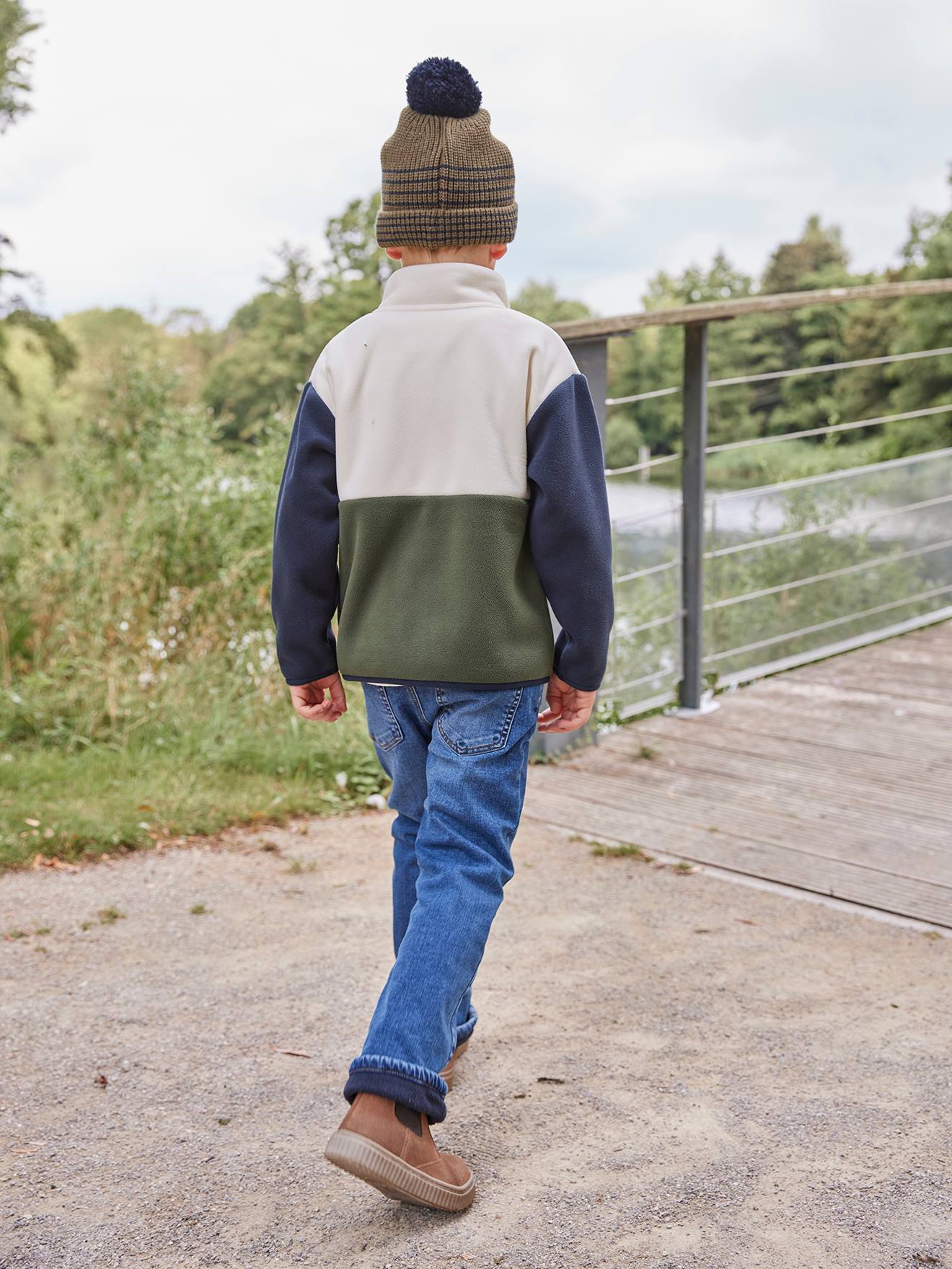 Jungen Fleeceshirt mit Taschen