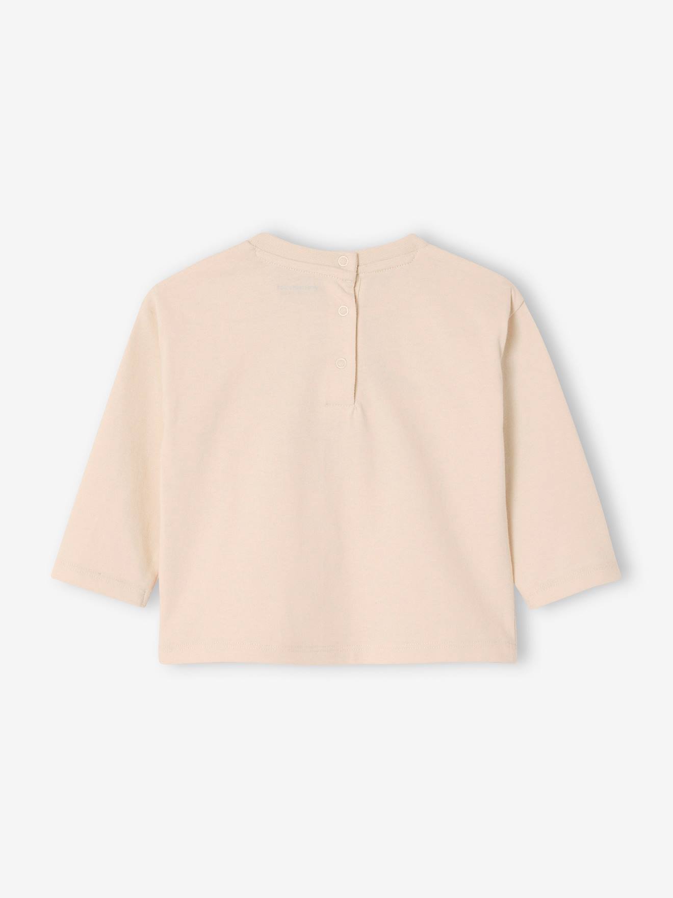 Thumbnail - Baby Shirt mit Schlittenmotiv und langen Ärmeln vanille