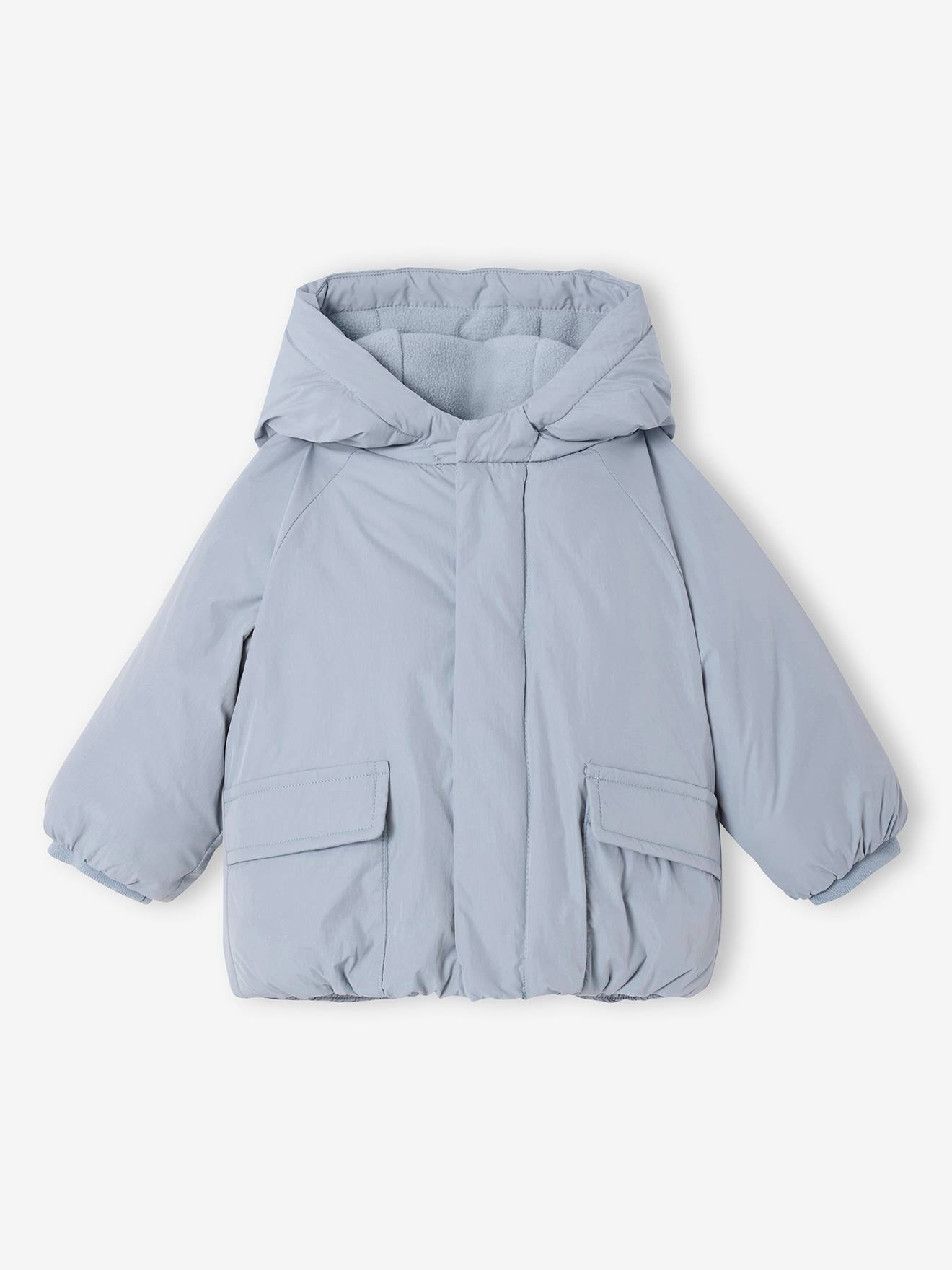 Baby Steppjacke mit Kapuze und Fleecefutter eis