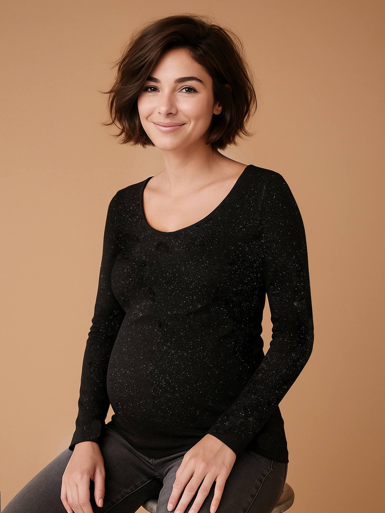 Umstandsshirt mit Glanzeffekt ENVIE DE FRAISE