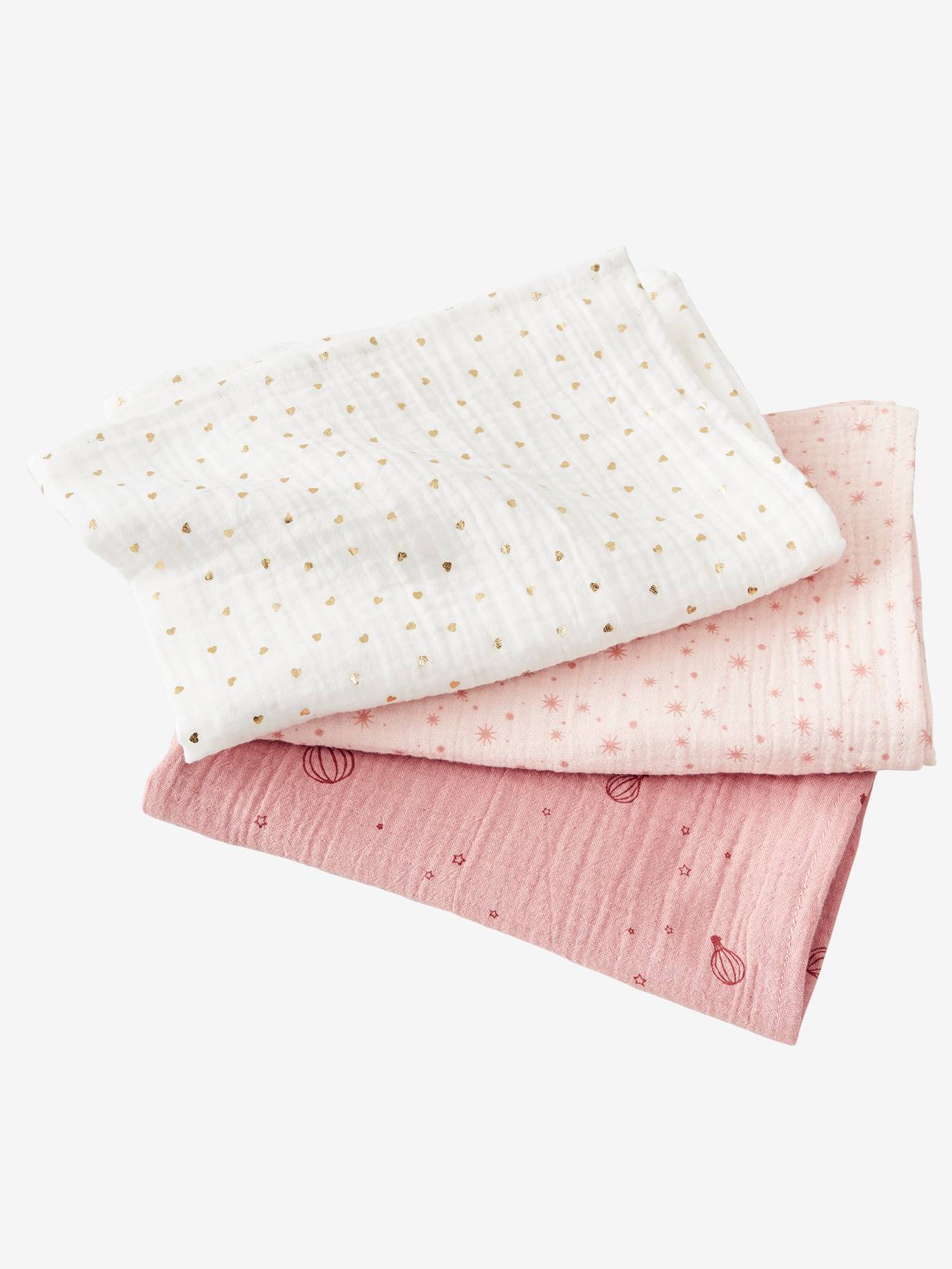 3er-Pack Baby Wickeltücher