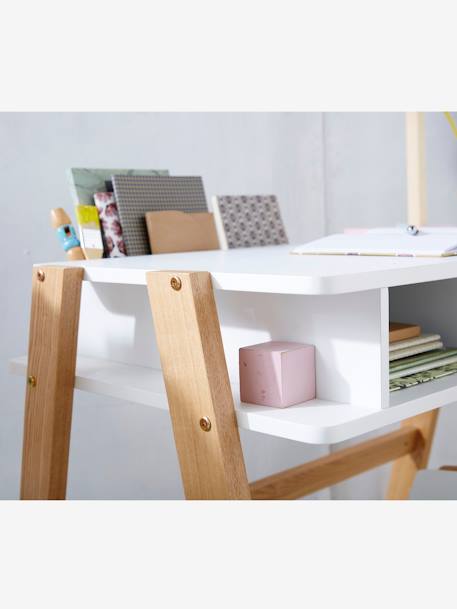 Schreibtisch ,,Architekt Mini' - grün+petrol+rosa+türkis+weiß/natur - 27