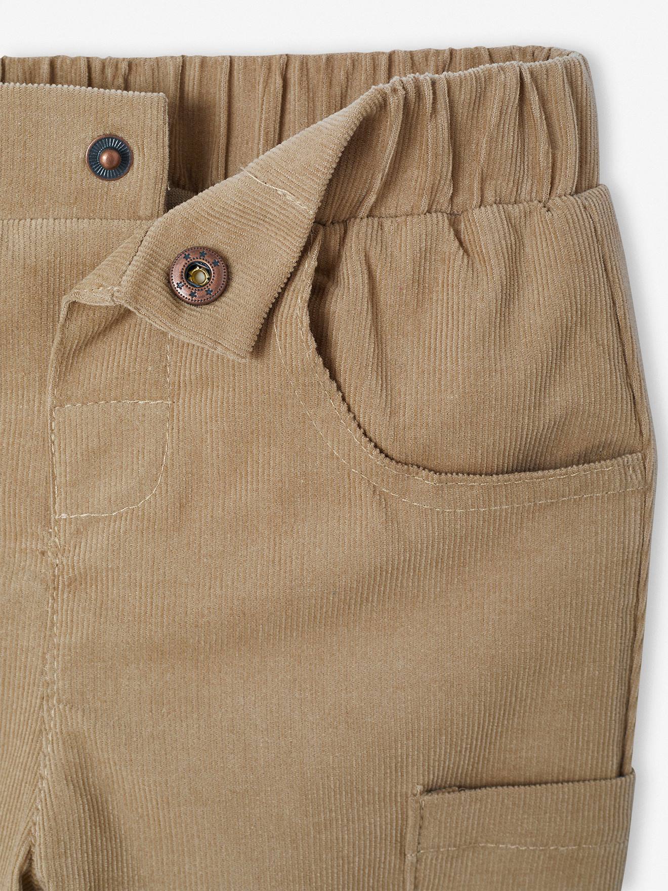 Thumbnail - Gefütterte Baby Cordhose im Cargo-Stil