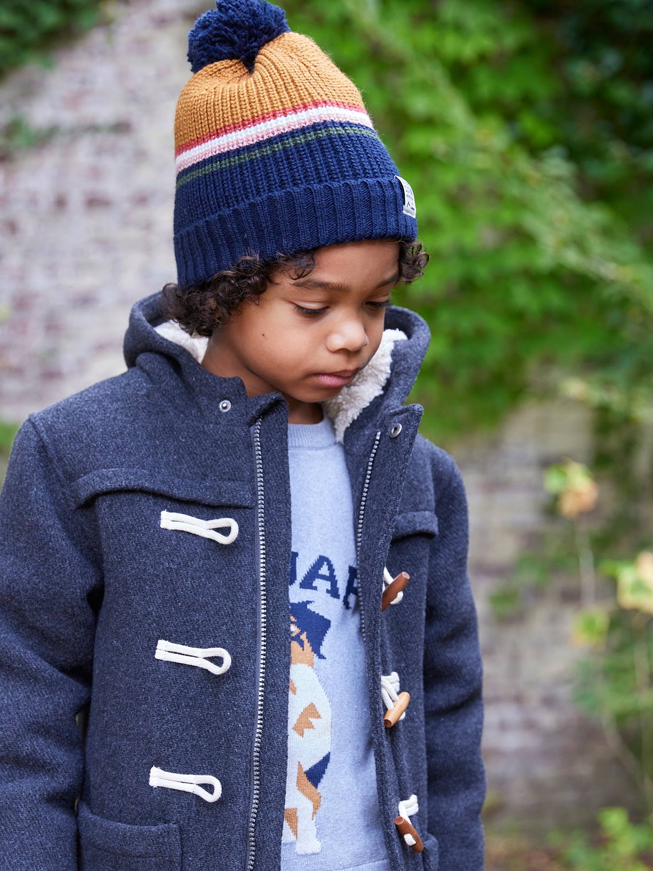 Thumbnail - Jungen Dufflecoat mit Teddyfleece und Recycling-Wattierung