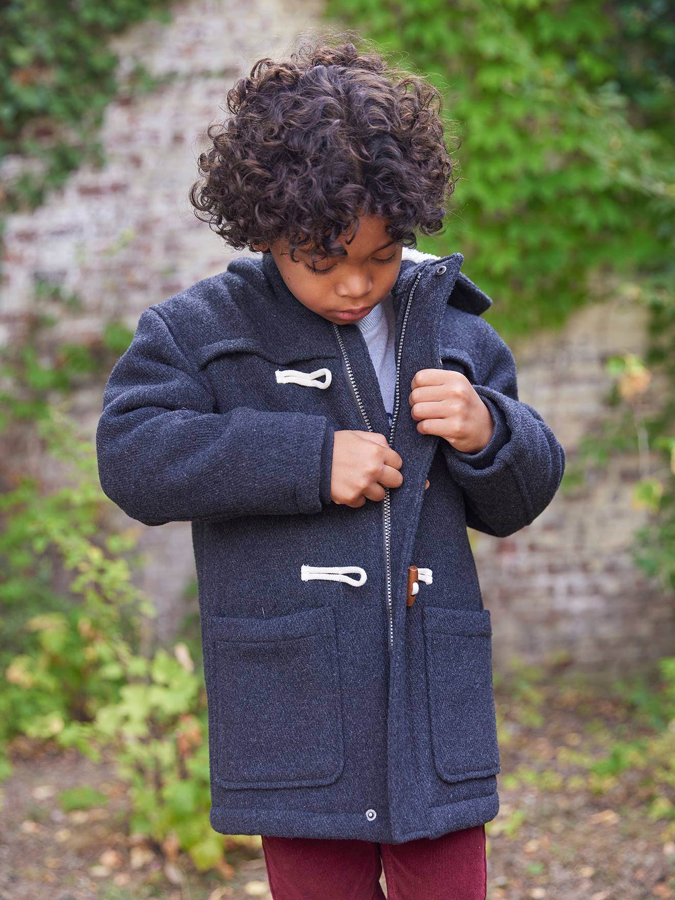 Thumbnail - Jungen Dufflecoat mit Teddyfleece und Recycling-Wattierung