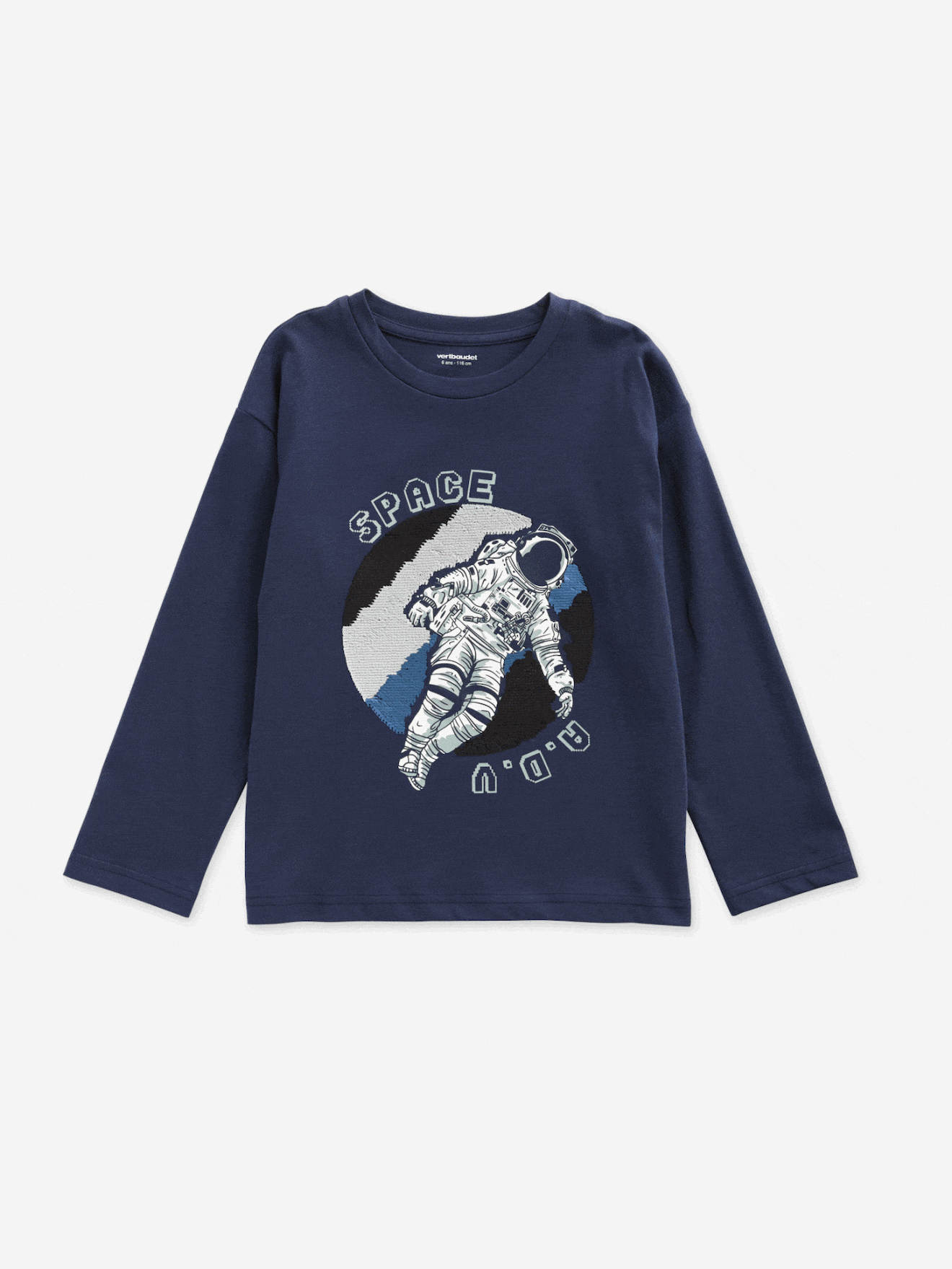 Thumbnail - Jungen Shirt mit langen Ärmeln und Wende-Pailletten