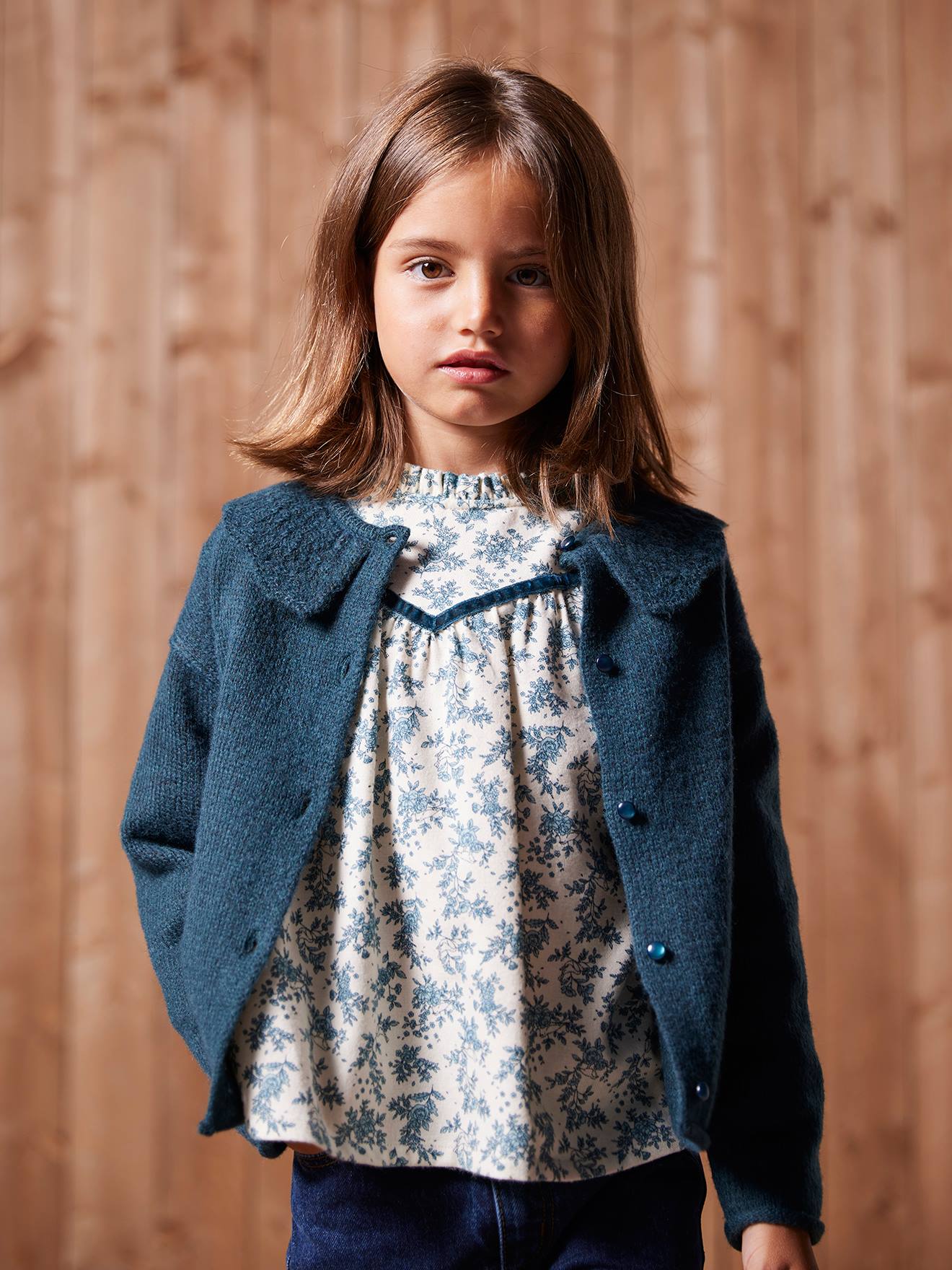 Thumbnail - Bluse mit Rüschen und Blumenmuster für Mädchen
