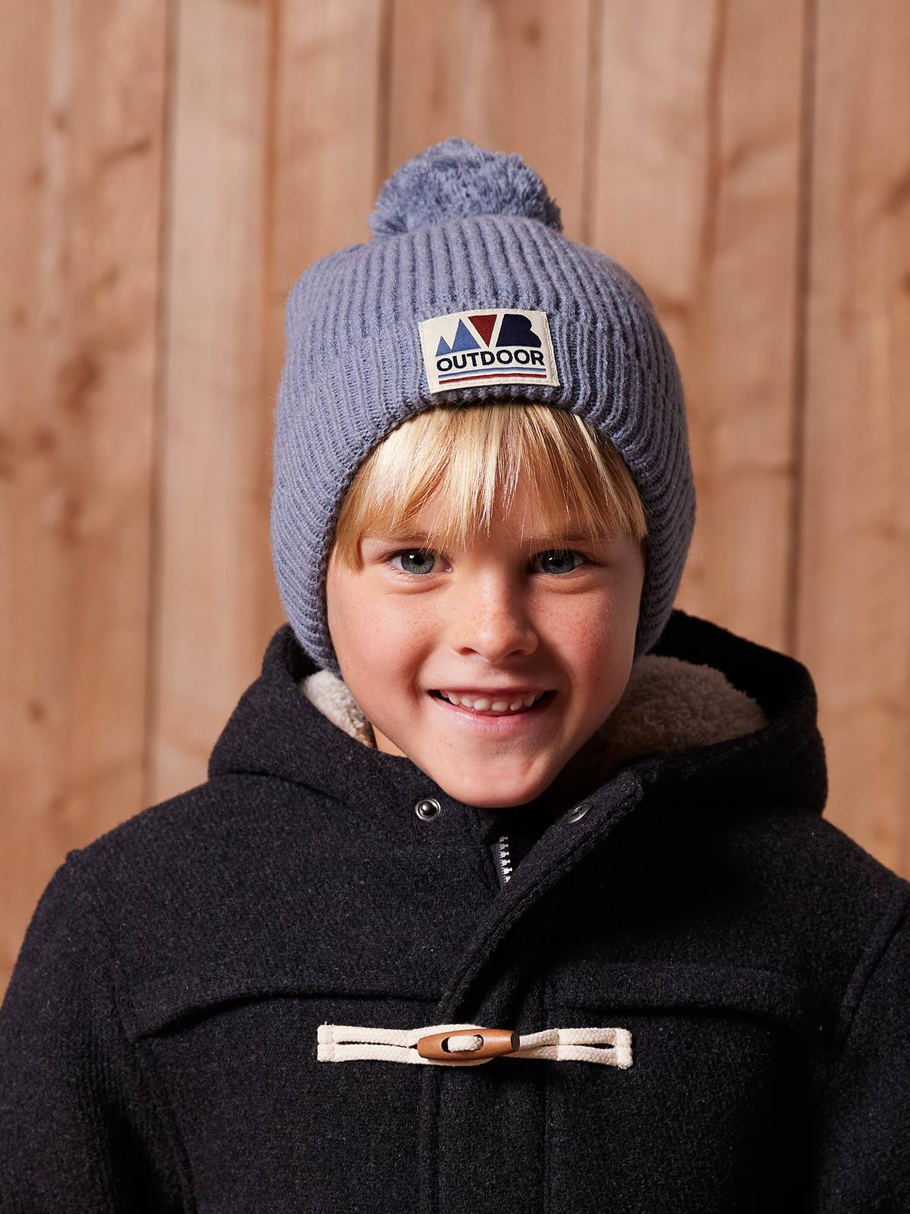 Jungen Set: Mütze, Snood & Handschuhe OUTDOOR graublau Gr. 104/116 von vertbaudet