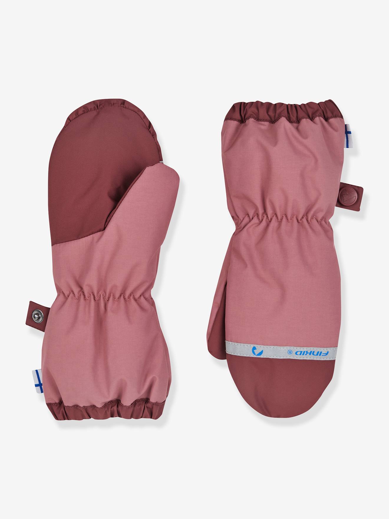 Wetterfeste Kinder Outdoor-Fäustlinge PAKKANEN finkid rosenholz Gr. 122/140