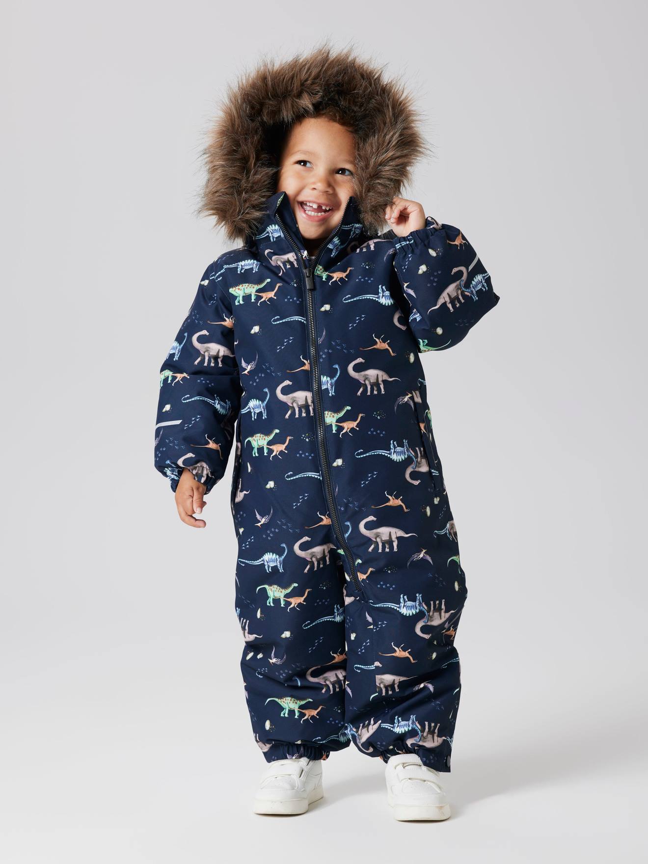 Thumbnail - Schneeanzug  Dino mit Fleece-Futter Jungen NAME IT