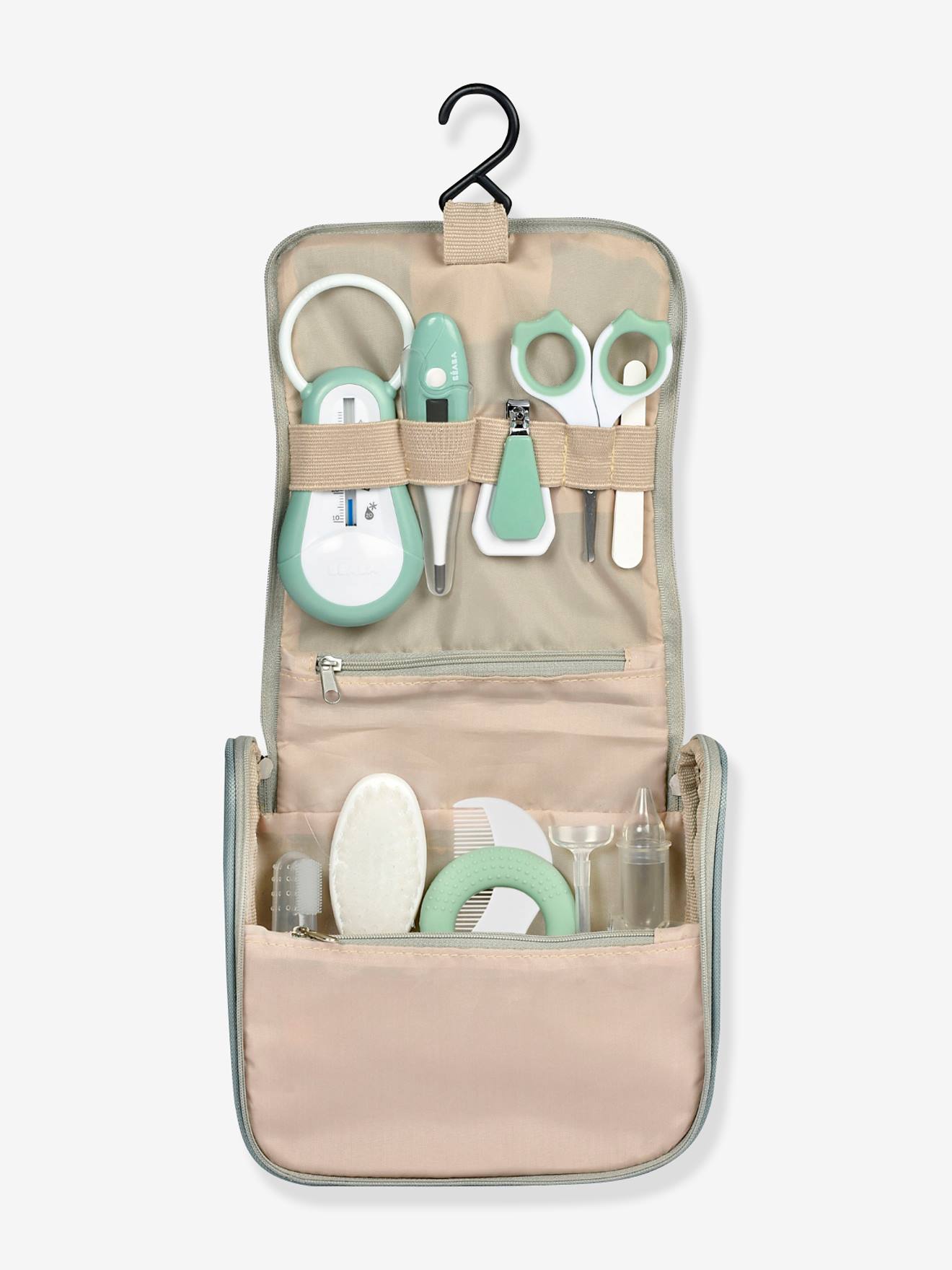 Thumbnail - Pflege-Set Waschbeutel & 10 Accessoires Baby BEABA salbei