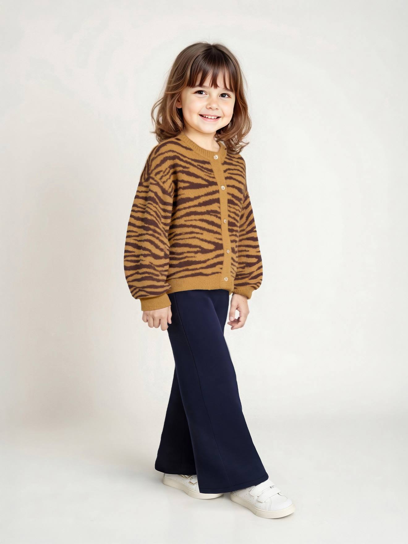 Mädchen Thermo-Leggings mit weitem Bein