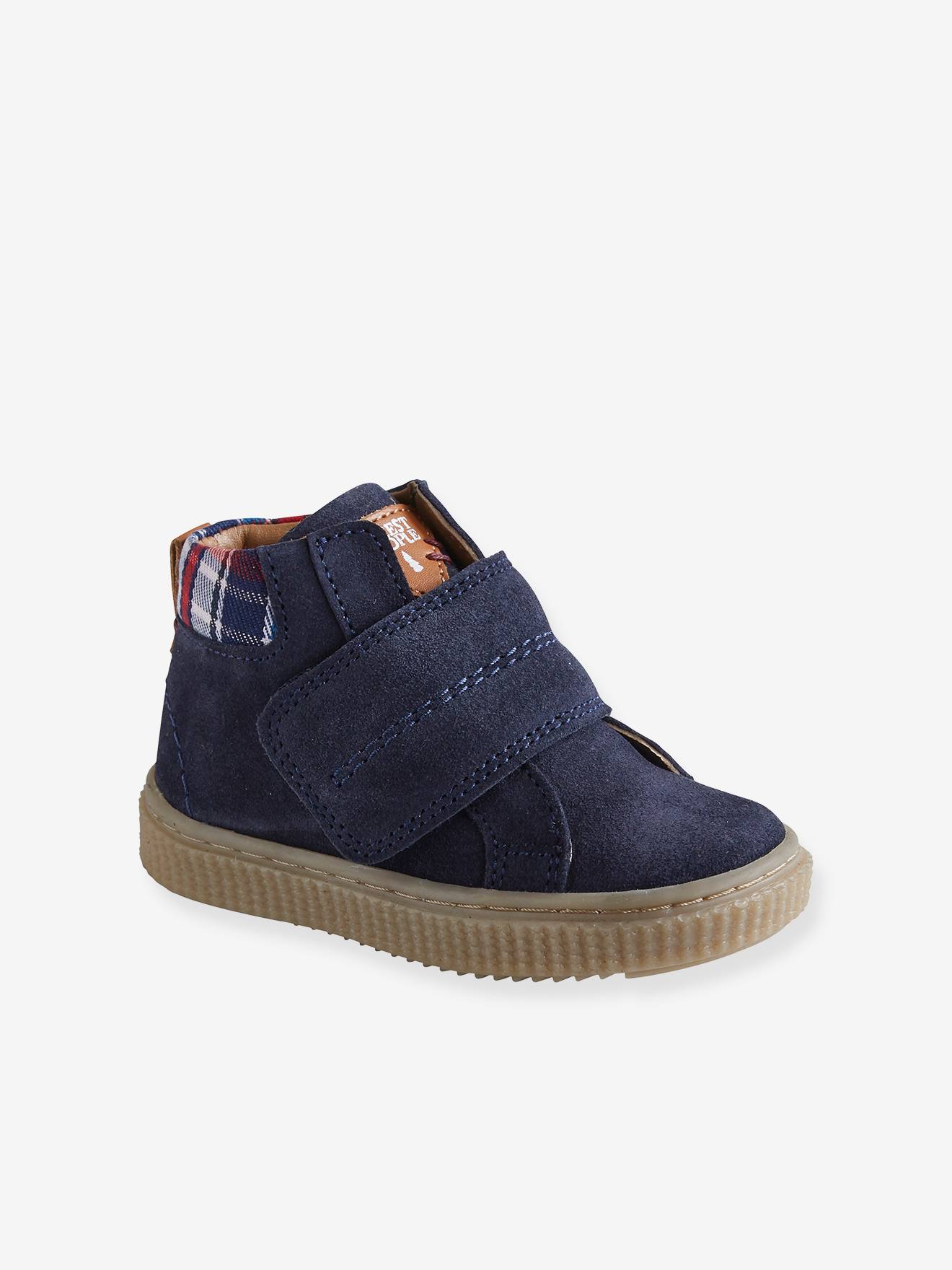Produktbild: Leder-Sneakers mit Klett, Baby Jungen blau Gr. 26 von vertbaudet