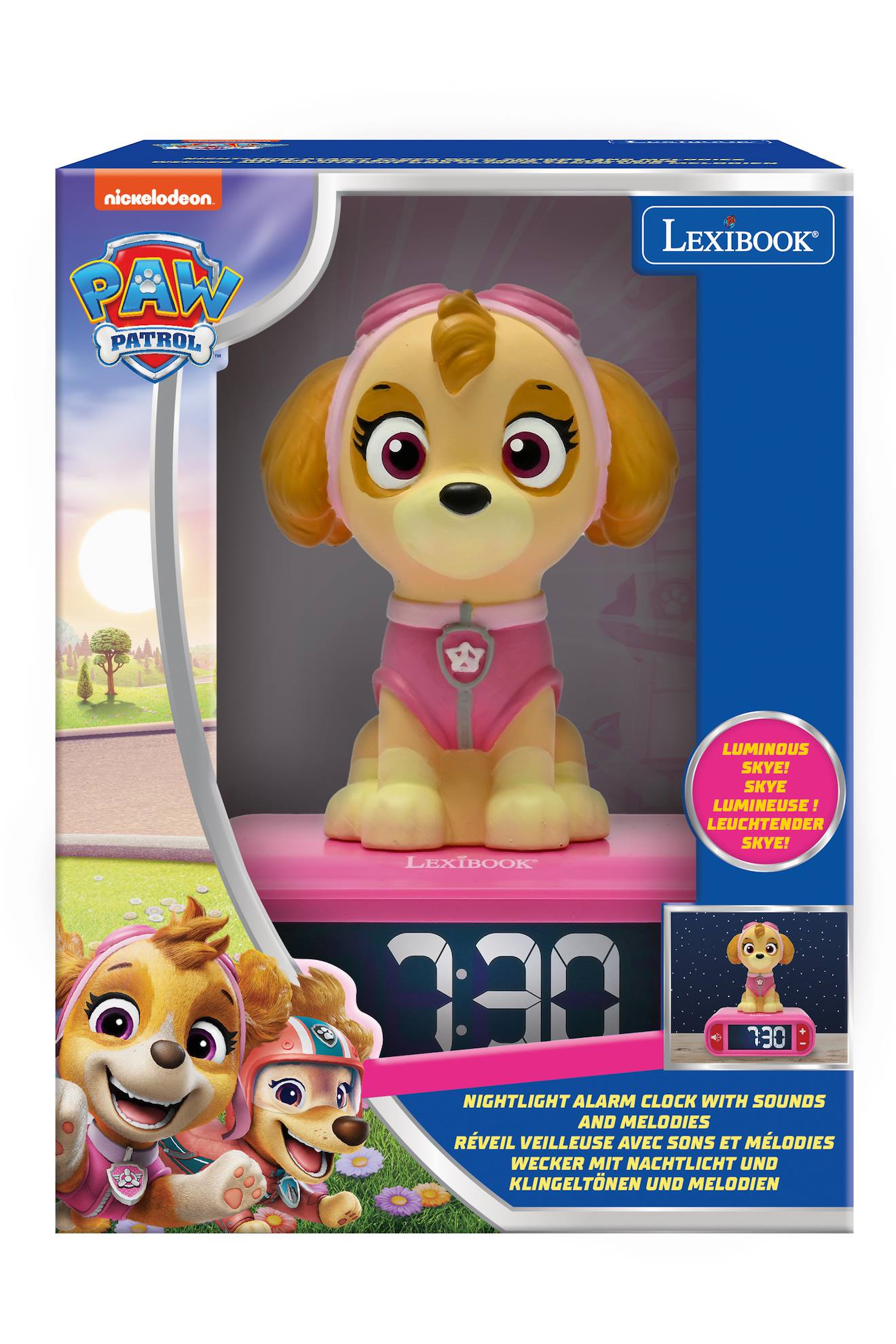 Thumbnail - Wecker mit Nachtlicht Paw Patrol Skye in 3D