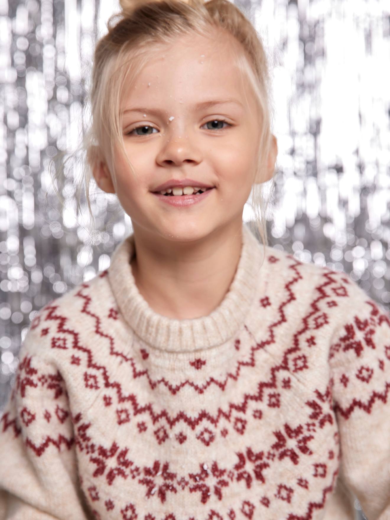 Thumbnail - Weihnachts-Pullover Kinder Jacquardstrick-Capsule ENVIE DE FRAISE