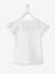 Mädchen T-Shirt mit Volantärmeln und Lochstickerei Oeko-Tex - dunkelrosa+fuchsia+hellgrün+koralle+marine+weiß - 20