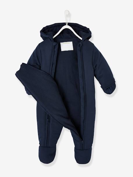 Baby Overall mit Recycling-Polyester, 2 Reißverschlüsse - nachtblau - 5