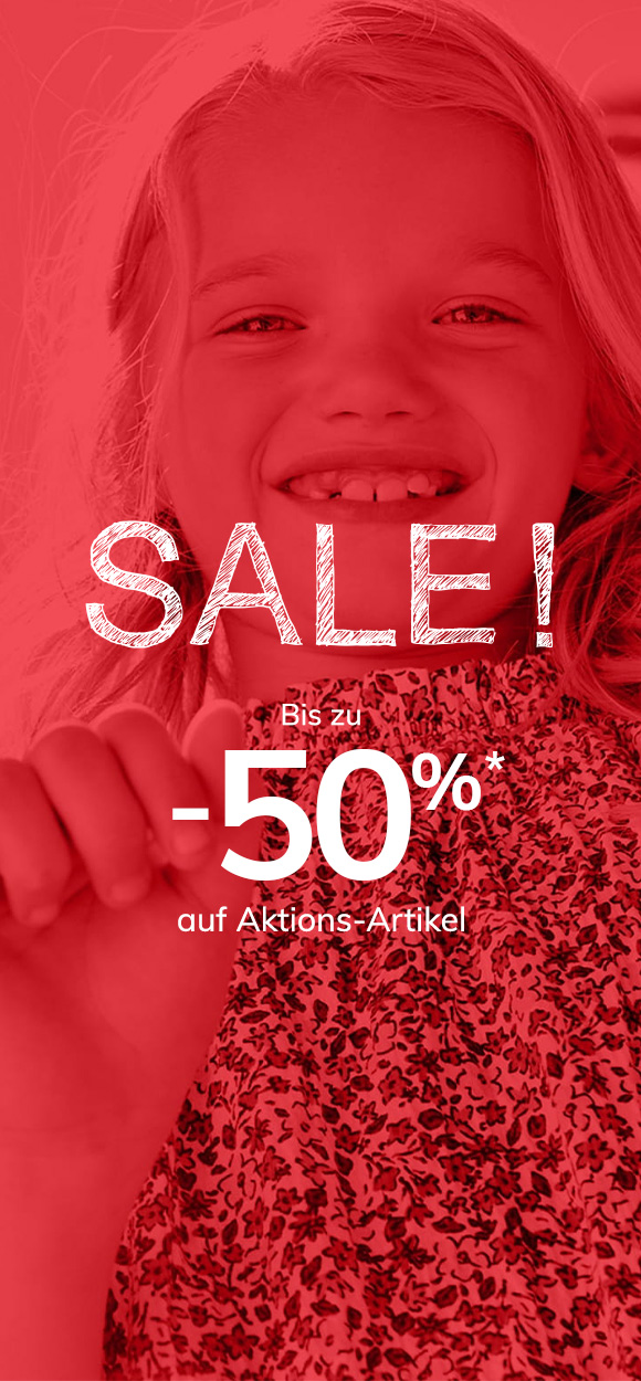 Sale! Bis zu -50% auf Aktions-Artikel