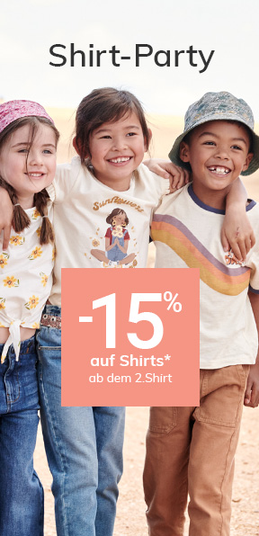 Shirt-Party -15% auf Shirts* ab dem 2.Shirt