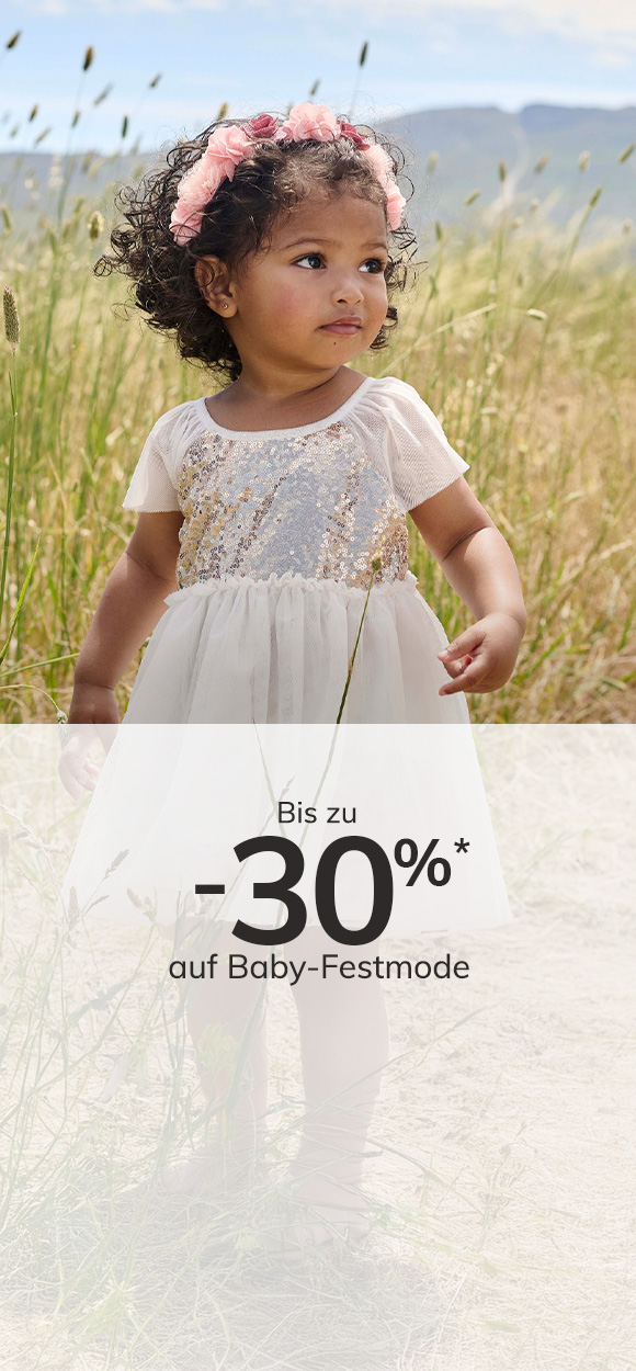 bis zu -30%* auf Baby-Festmode
